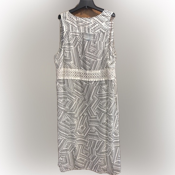 Maurices Sheer Geometric Sleeveless Duster Vest Swim Cover Shrug Lace Trim L/XL - Picture 3 of 6